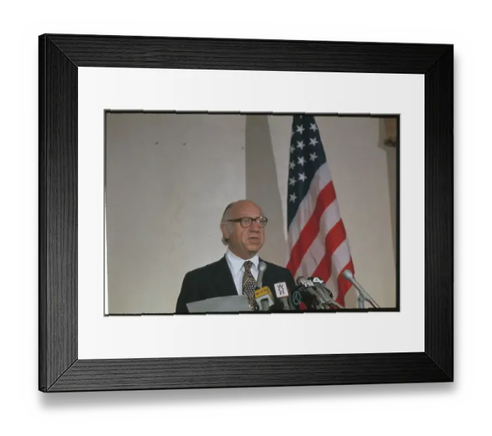 Framed Print : Jacob Javits Making Statement Framed Print : Jacob Javits Making Statement