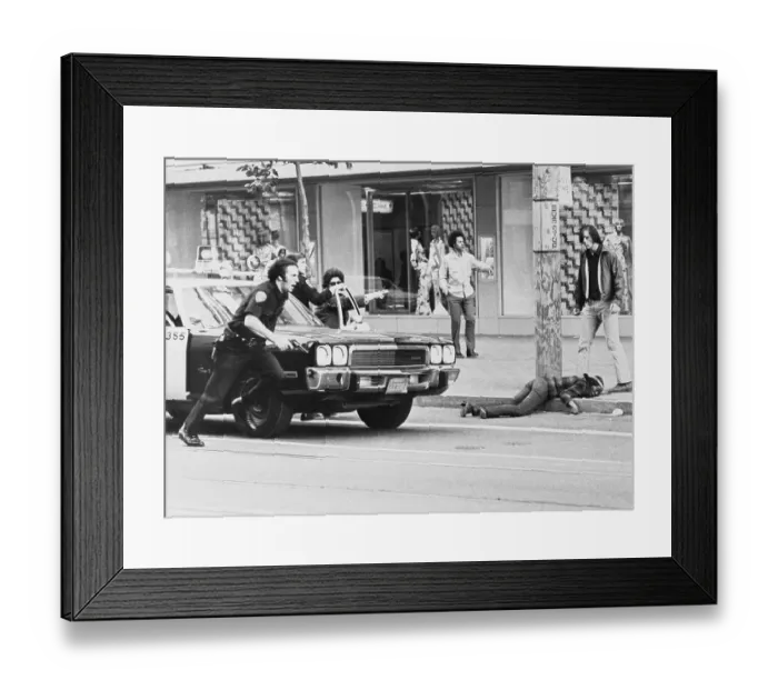 Framed Print : Police Running After Suspect Framed Print : Police Running After Suspect