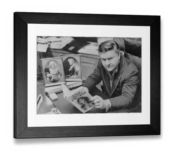 Framed Print : Author Robert Slatzer with Marilyn Monroe Photos Framed Print : Author Robert Slatzer with Marilyn Monroe Photos