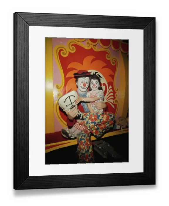 Framed Print : Adult Clown And Child Clown Framed Print : Adult Clown And Child Clown