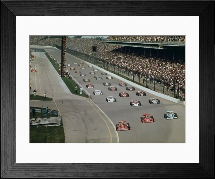 Framed Print : Cars Competing In Indianapolis 500 Race Framed Print : Cars Competing In Indianapolis 500 Race