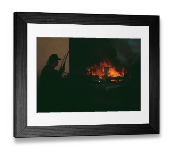 Framed Print : Scene Of A Shootout And Blaze Framed Print : Scene Of A Shootout And Blaze