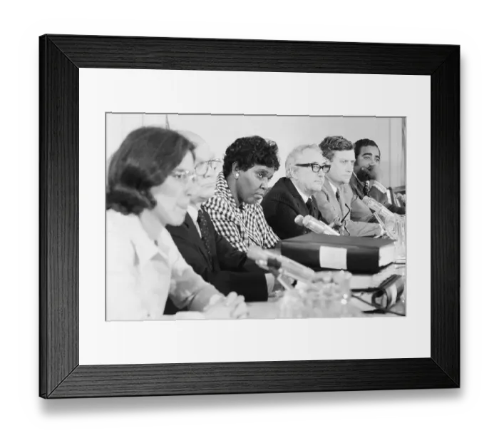 Framed Print : Doar, B.Jordan And R.Rodino Talk To Press Framed Print : Doar, B.Jordan And R.Rodino Talk To Press