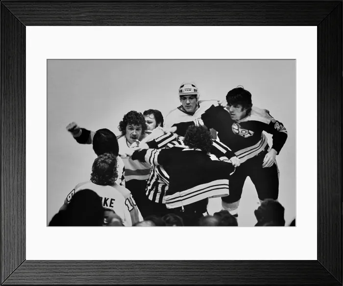 Framed Print : Flyers Vs Bruins Ice Hockey Fight Framed Print : Flyers Vs Bruins Ice Hockey Fight