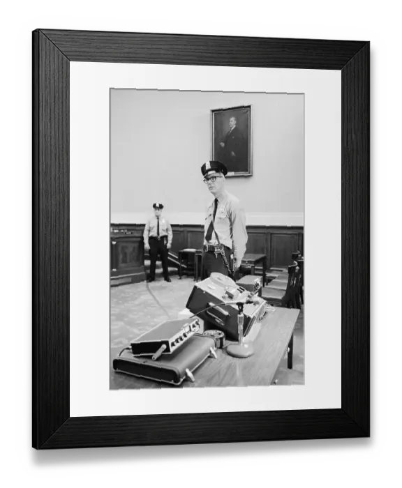 Framed Print : Equipment Is Guarded By Capitol Police Framed Print : Equipment Is Guarded By Capitol Police
