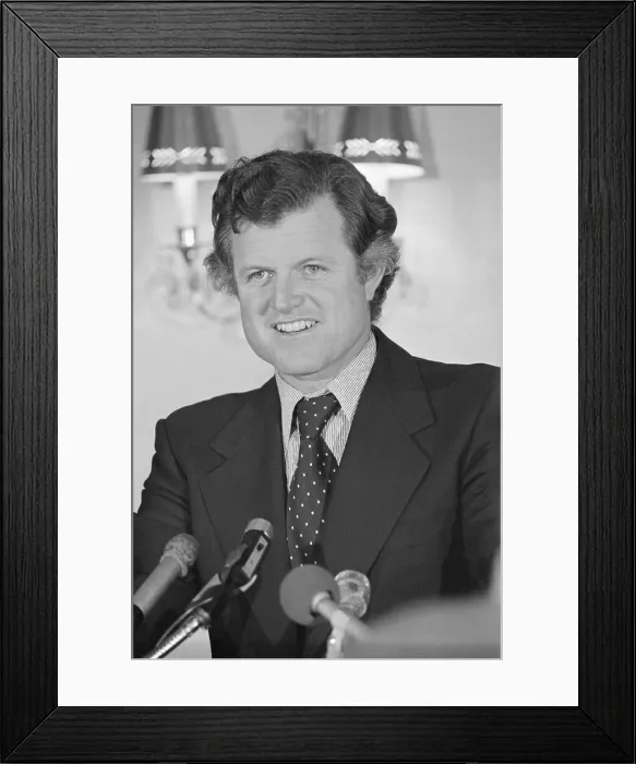Framed Print : Edward Kennedy Smiling