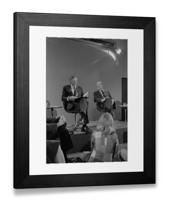 Framed Print : William F. Buckley and Howard E. Hunt on Set of Firing Line Framed Print : William F. Buckley and Howard E. Hunt on Set of Firing Line