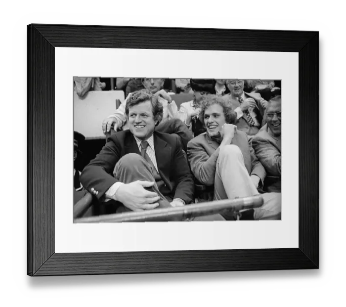Framed Print : Edward Kennedy and Nephew at Basketball Game Framed Print : Edward Kennedy and Nephew at Basketball Game