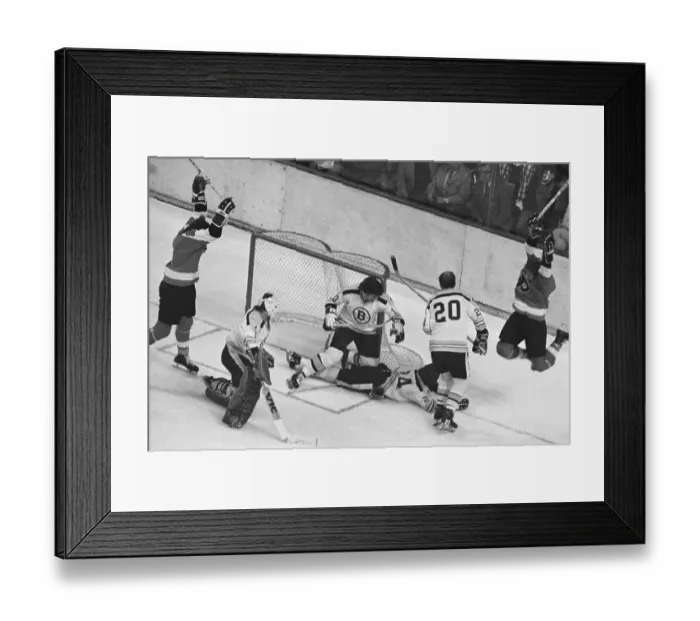Framed Print : Hockey Action with Gilles Gilbert