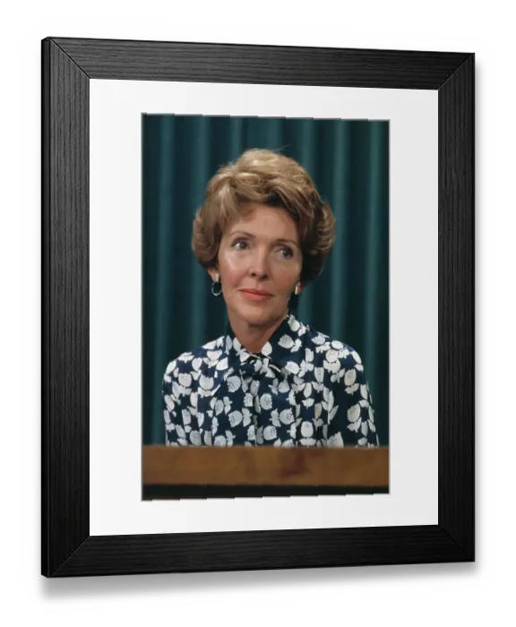 Framed Print : Nancy Reagan Pausing Framed Print : Nancy Reagan Pausing