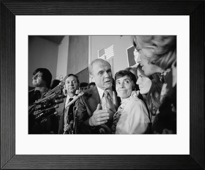 Framed Print : John Glen with Wife and Daughter Framed Print : John Glen with Wife and Daughter