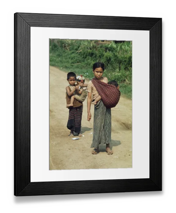Framed Print : Children In Laos