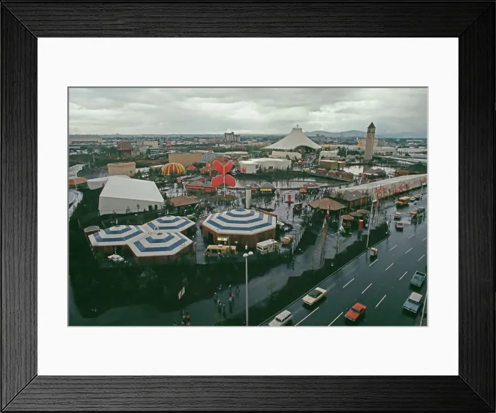 Framed Print : Expo 74. Aerial view of the International Exposition on the Environment 1974 Framed Print : Expo 74. Aerial view of the International Exposition on the Environment 1974