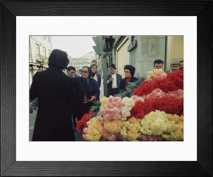 Framed Print : Lisbon Flower Seller, 1974 Framed Print : Lisbon Flower Seller, 1974