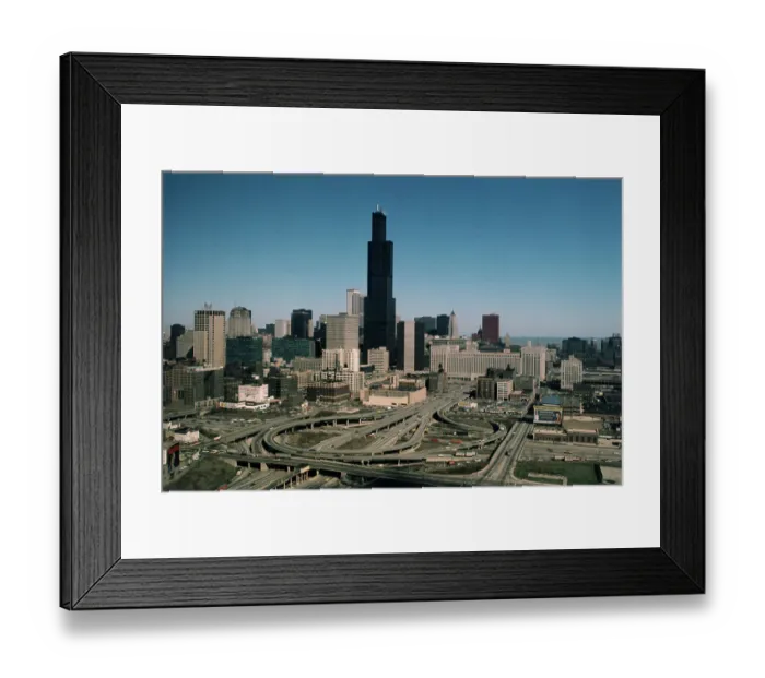 Framed Print : Distant View of Skyscrapers Framed Print : Distant View of Skyscrapers