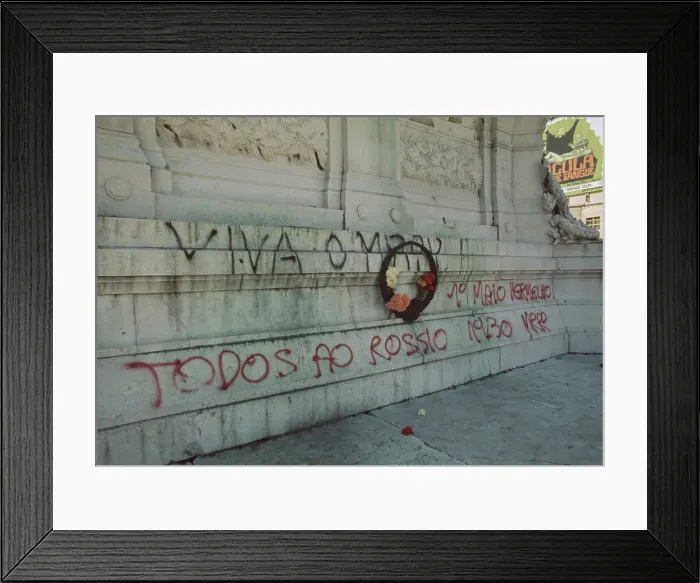 Framed Print : Carnation Revolution Graffiti Framed Print : Carnation Revolution Graffiti