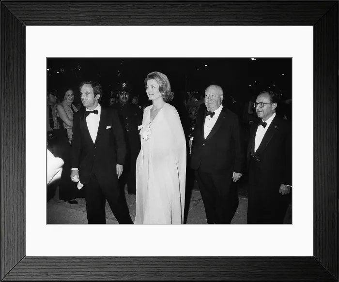 Framed Print : Princess Grace and Alfred Hitchcock at Benefit Framed Print : Princess Grace and Alfred Hitchcock at Benefit
