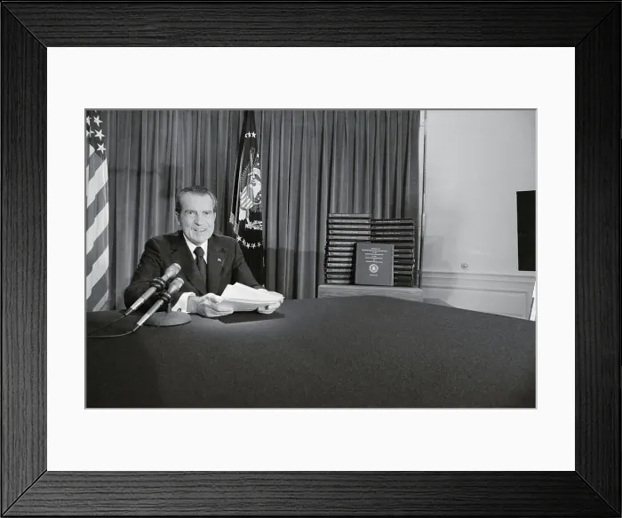 Framed Print : Richard Nixon After Television Broadcast Framed Print : Richard Nixon After Television Broadcast