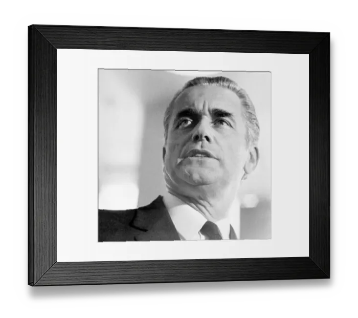 Framed Print : Portrait of Jacques Chaban-Delmas Framed Print : Portrait of Jacques Chaban-Delmas