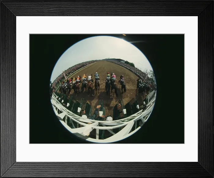 Framed Print : Fisheye View Of Churchill Downs Race Framed Print : Fisheye View Of Churchill Downs Race