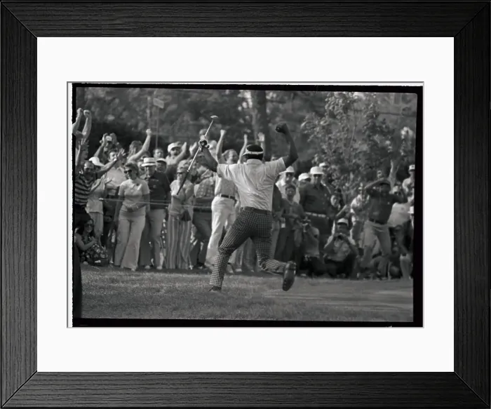 Framed Print : Lee Elder Jumping for Joy Framed Print : Lee Elder Jumping for Joy