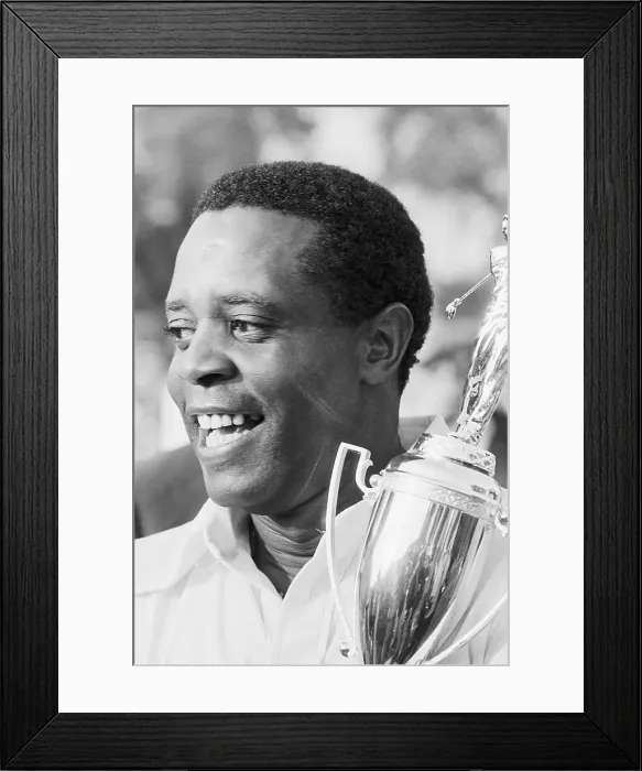 Framed Print : Lee Elder Holding Trophy Framed Print : Lee Elder Holding Trophy
