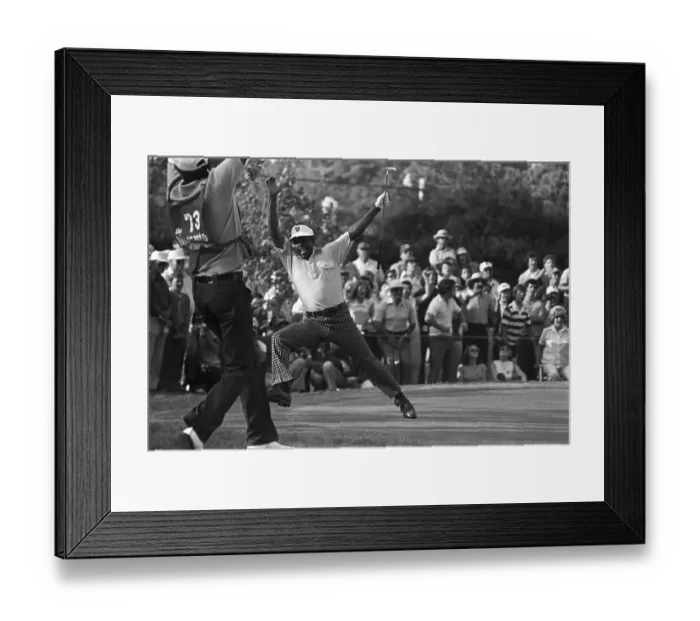 Framed Print : Lee Elder Leaping for Joy After Winning Framed Print : Lee Elder Leaping for Joy After Winning