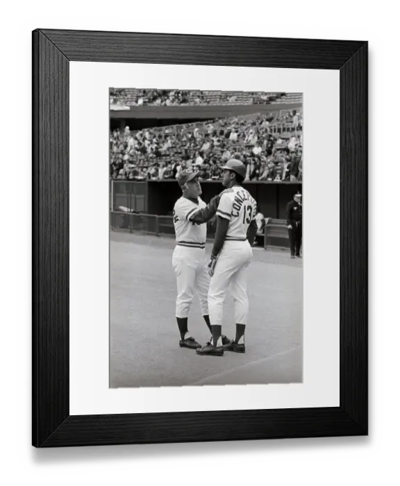 Framed Print : Sparky Anderson Talking with Dave Concepcion Framed Print : Sparky Anderson Talking with Dave Concepcion