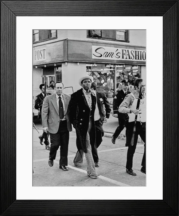 Framed Print : Suspected Gunman Escorted By Police