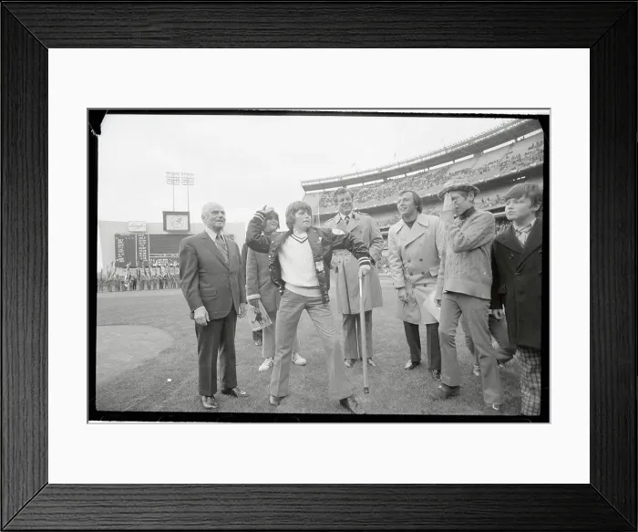 Framed Print : Edward M. Kennedy Jr. Enjoying Himself at Shea Stadium with Family