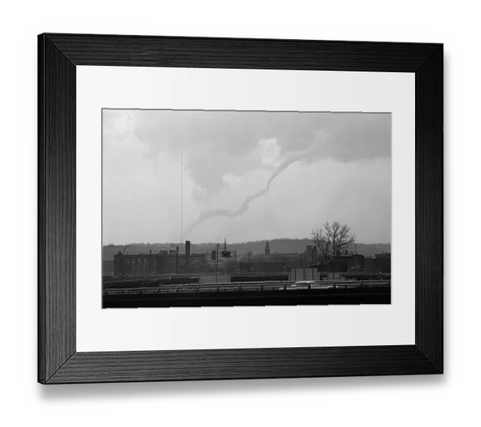 Framed Print : Distant View of Storm Damaged Land Area Framed Print : Distant View of Storm Damaged Land Area
