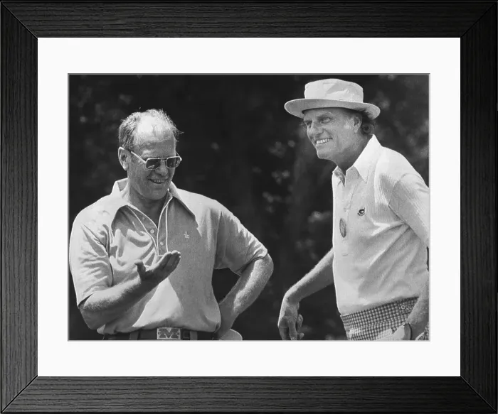 Framed Print : Gerald Ford and Billy Graham at Golf Course