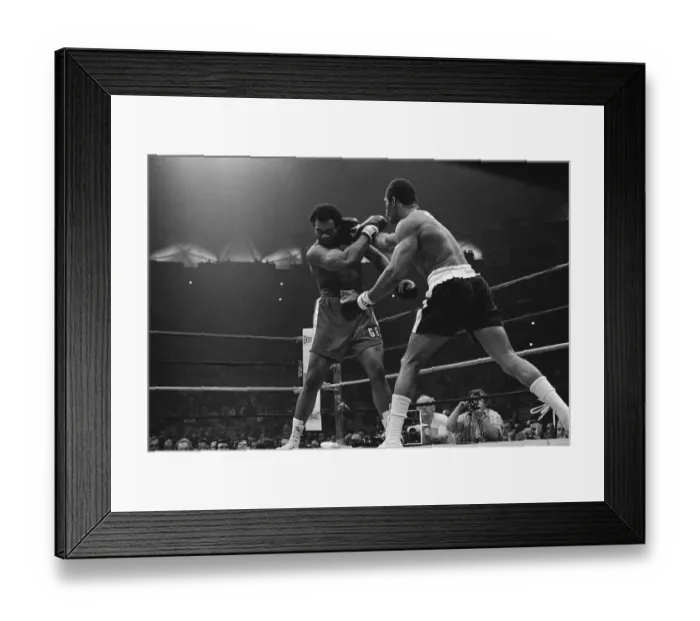 Framed Print : Ken Norton Gives George Foreman Nice Punch Framed Print : Ken Norton Gives George Foreman Nice Punch