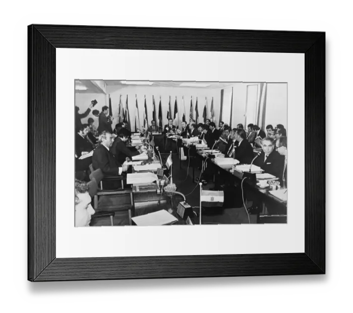 Framed Print : Officials Seated @ Opec Meeting Framed Print : Officials Seated @ Opec Meeting