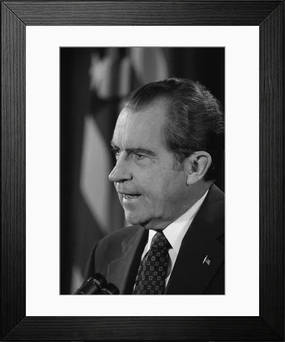 Framed Print : President Nixon During His Televised News Conference Framed Print : President Nixon During His Televised News Conference