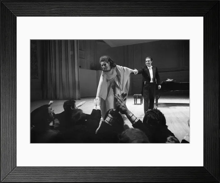 Framed Print : Maria Callas Bending to Greet Audience Framed Print : Maria Callas Bending to Greet Audience