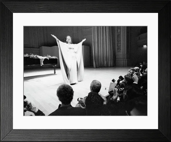 Framed Print : Maria Callas on Stage at Carnegie Hall Framed Print : Maria Callas on Stage at Carnegie Hall
