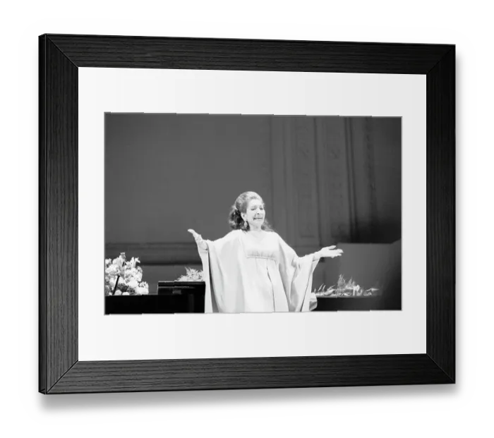 Framed Print : Maria Callas on Stage at Carnegie Hall Framed Print : Maria Callas on Stage at Carnegie Hall