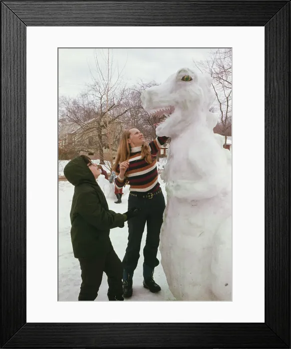 Framed Print : Dinosaur Snowman Framed Print : Dinosaur Snowman