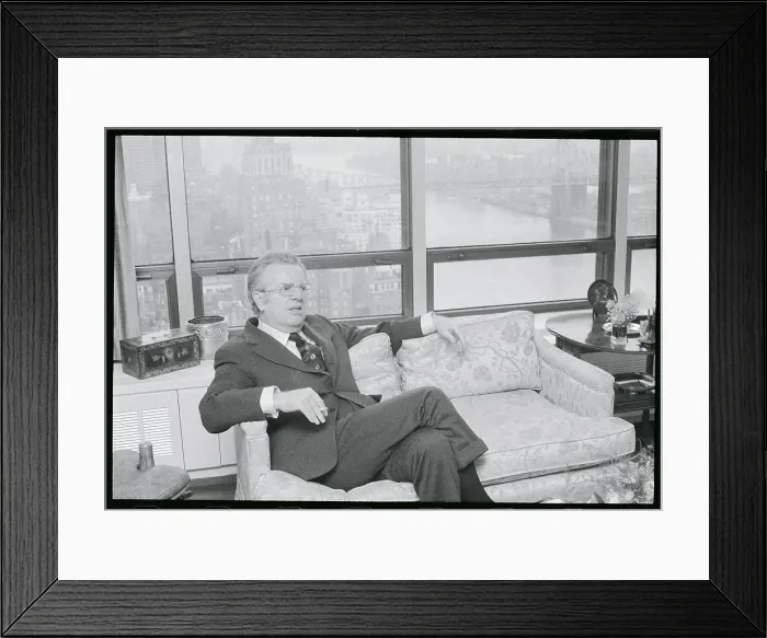 Framed Print : Lawrence O'Brien Relaxing on His Couch Framed Print : Lawrence O'Brien Relaxing on His Couch