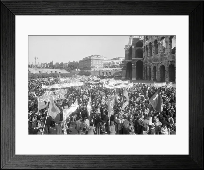 Framed Print : People Marching in a Demonstration Framed Print : People Marching in a Demonstration