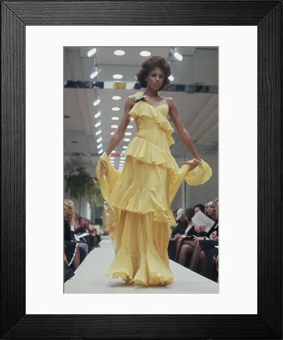 Framed Print : A Model Wearing A Valentino Dress Framed Print : A Model Wearing A Valentino Dress