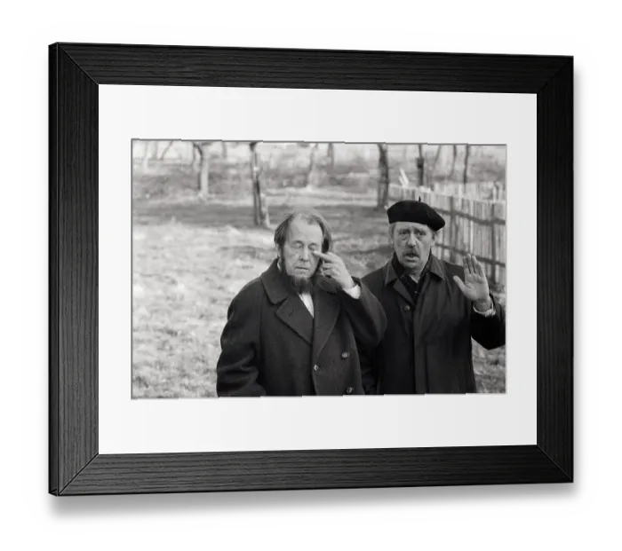Framed Print : Authors Aleksandr Solzhenitsyn and Heinrich Boll Framed Print : Authors Aleksandr Solzhenitsyn and Heinrich Boll