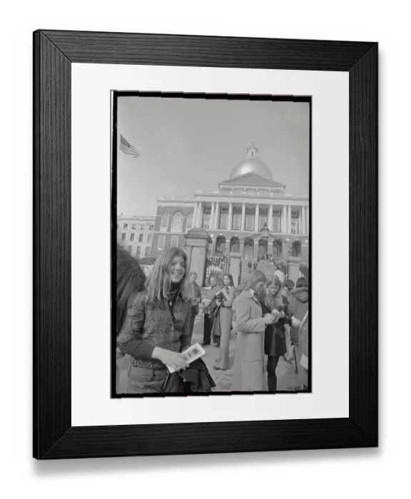 Framed Print : Caroline Kennedy and Friends Standing in Front of Concord Academy