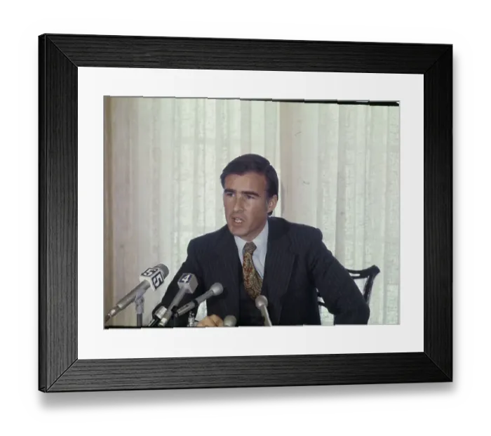 Framed Print : Edmund G. Brown Jr. at Microphones Framed Print : Edmund G. Brown Jr. at Microphones