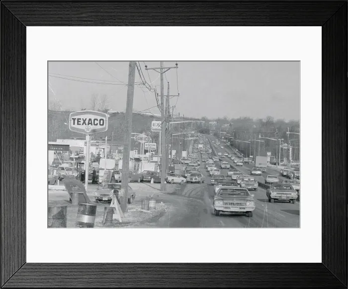 Framed Print : Cars Going to Gas Station Framed Print : Cars Going to Gas Station
