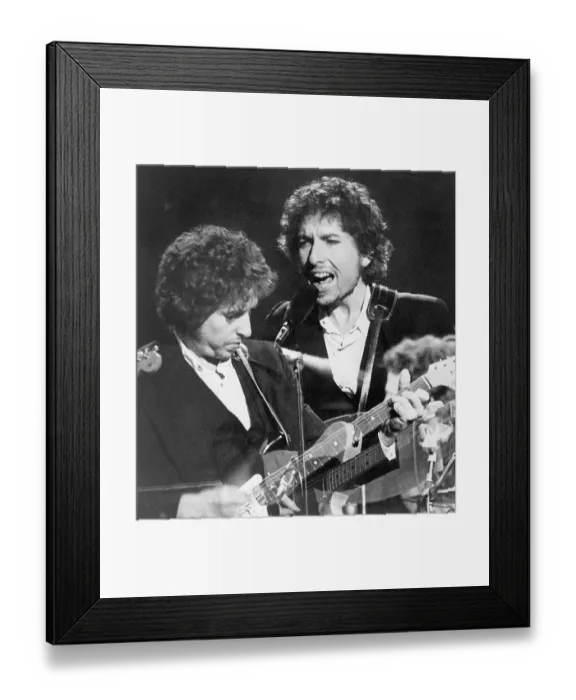 Framed Print : Double Exposure of Bob Dylan Performing Framed Print : Double Exposure of Bob Dylan Performing