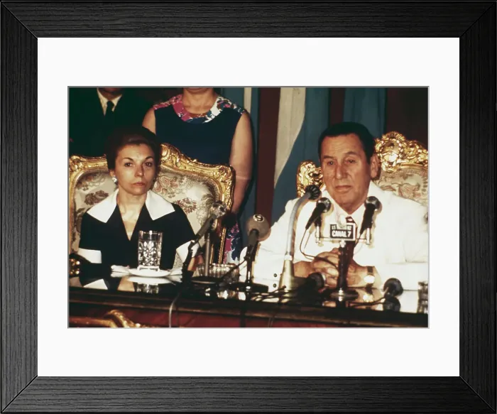 Framed Print : Juan Peron And Isabel De Peron