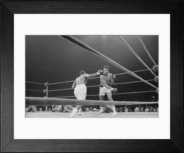 Framed Print : Muhammed Ali and Joe Frazier Boxing