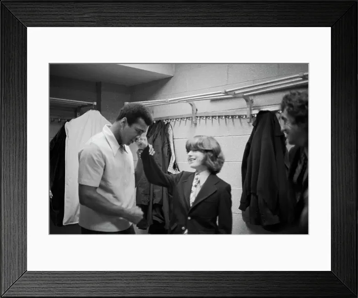 Framed Print : John Kennedy Jr. Punching Muhammed Ali in Nose Framed Print : John Kennedy Jr. Punching Muhammed Ali in Nose